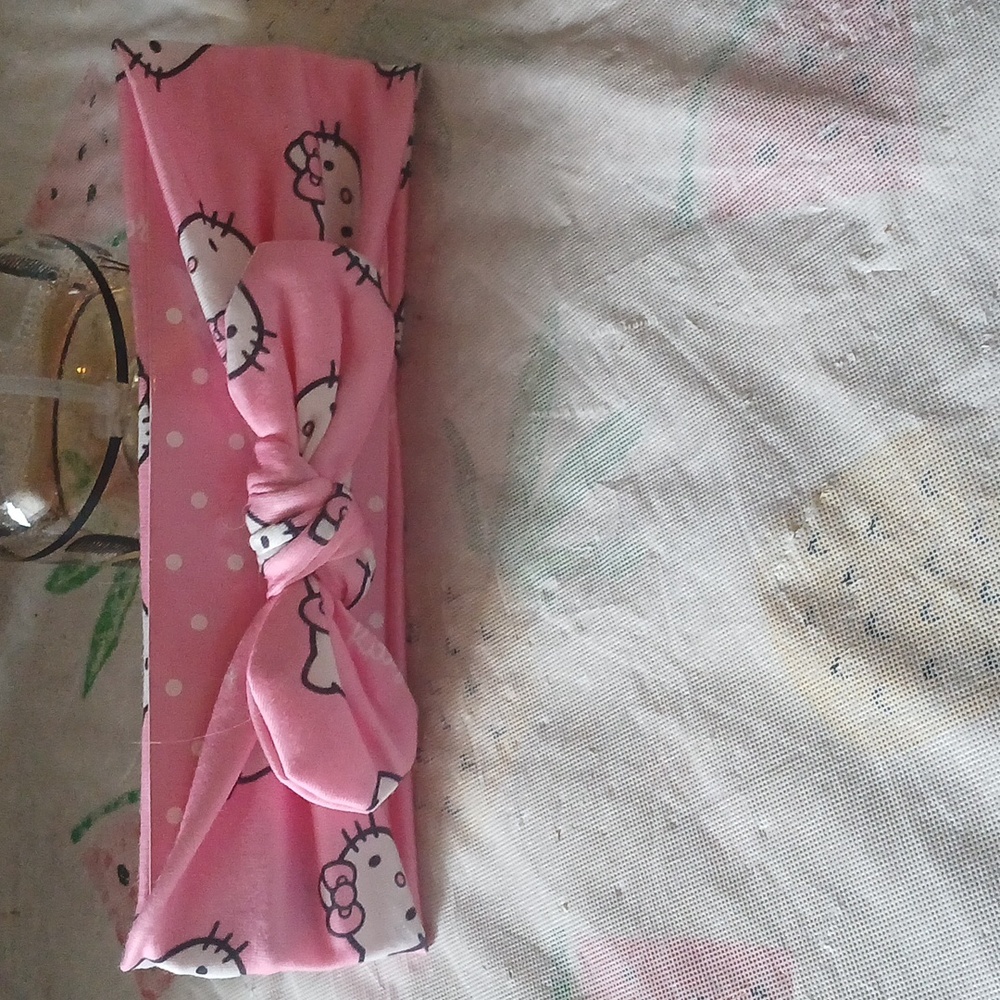 Hk pink youth-young adult headband.